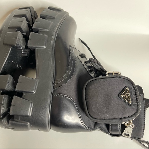 Prada Monolith brushed leather and nylon boots - Picture 8 of 15